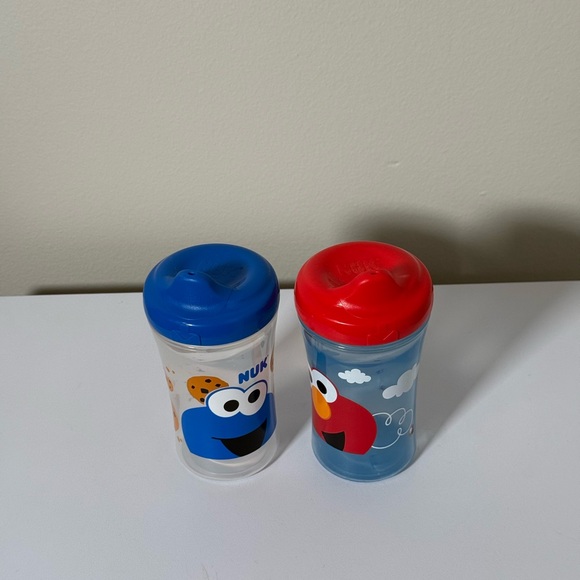 NUK Sesame Street Sippy Cups Elmo & Cookie Monster Set - Picture 4 of 7